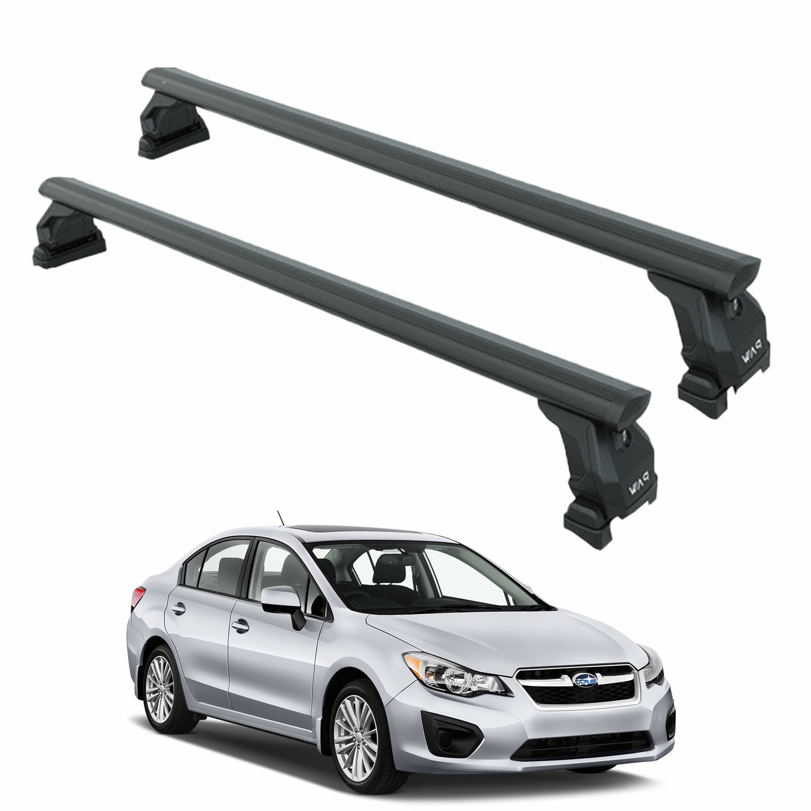 For Subaru Impreza Sedan 2007-2014 Roof Rack Cross Bar Fix Point Pro Fix Black For Subaru Impreza Sedan 2007-2014 Roof Rack Cross Bar Fix Point Pro Fix Black